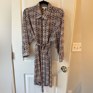 CAbi #784 Colony Club Geometric Print Shirt Dress
